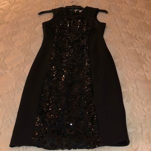 Calvin Klein black sequin dress